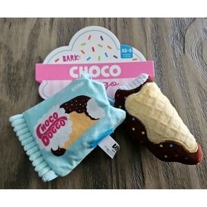Bark Box Choco Doggo Dog Toy Taco with Wrapper XS/S Multi-part Squeaker Crinkle